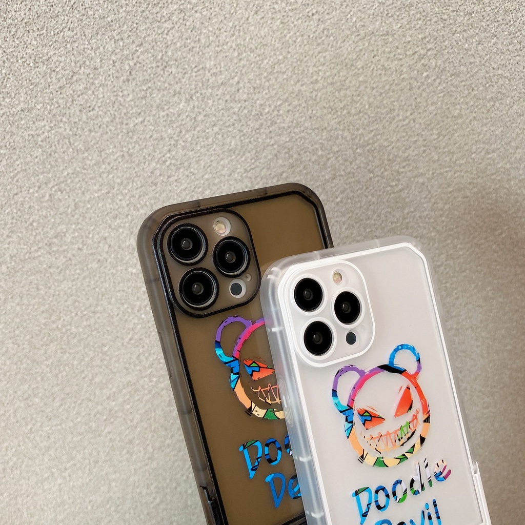 Ốp Điện Thoại Họa Tiết Gấu Hoạt Hình Chống Sốc Cho iPhone 7 plus X xs max xr 11 pro max 12 pro max 13 pro max