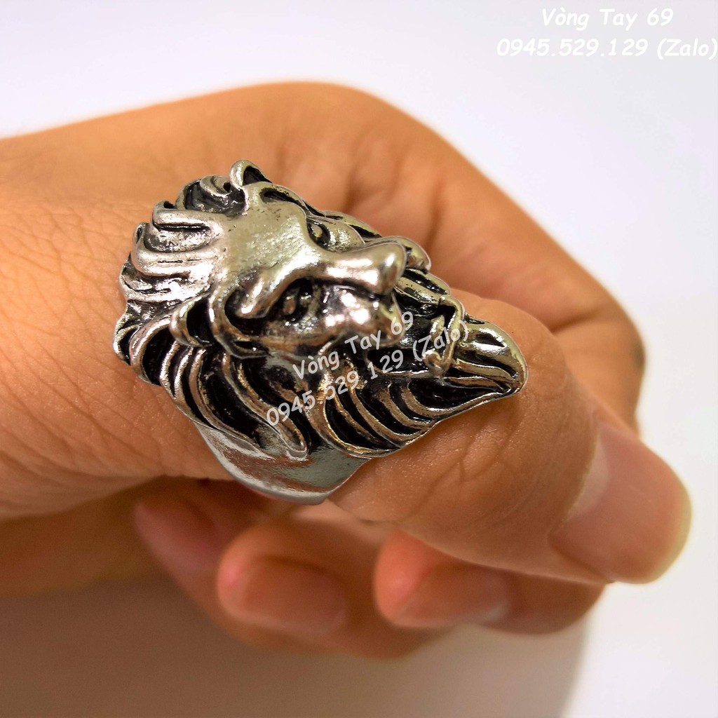 Nhẫn nam cao cấp - Đầu vua sư tử
