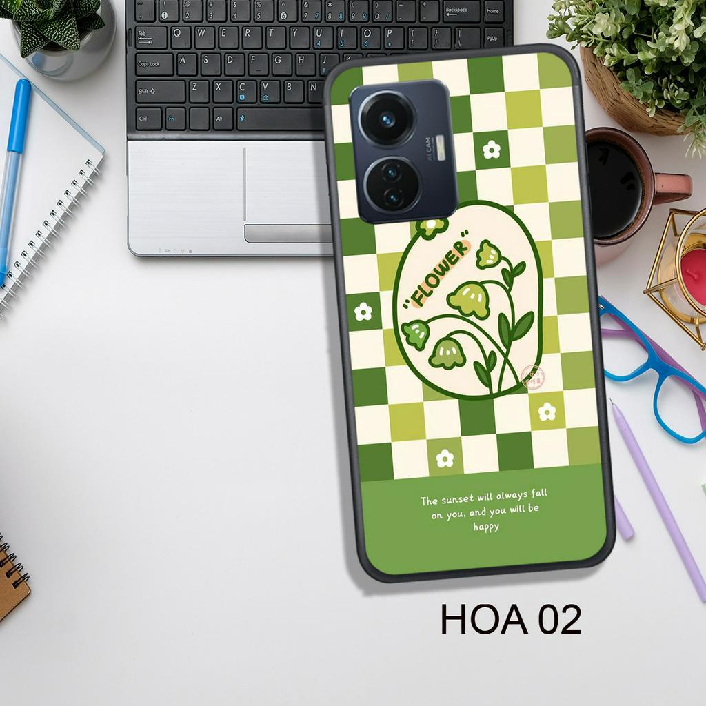 Ốp Lưng  VIVO Y55 5G - Y55 4G (2022) - V25 5G - V25E , In Hình HOA, Màu Sắc Bắt Mắt.