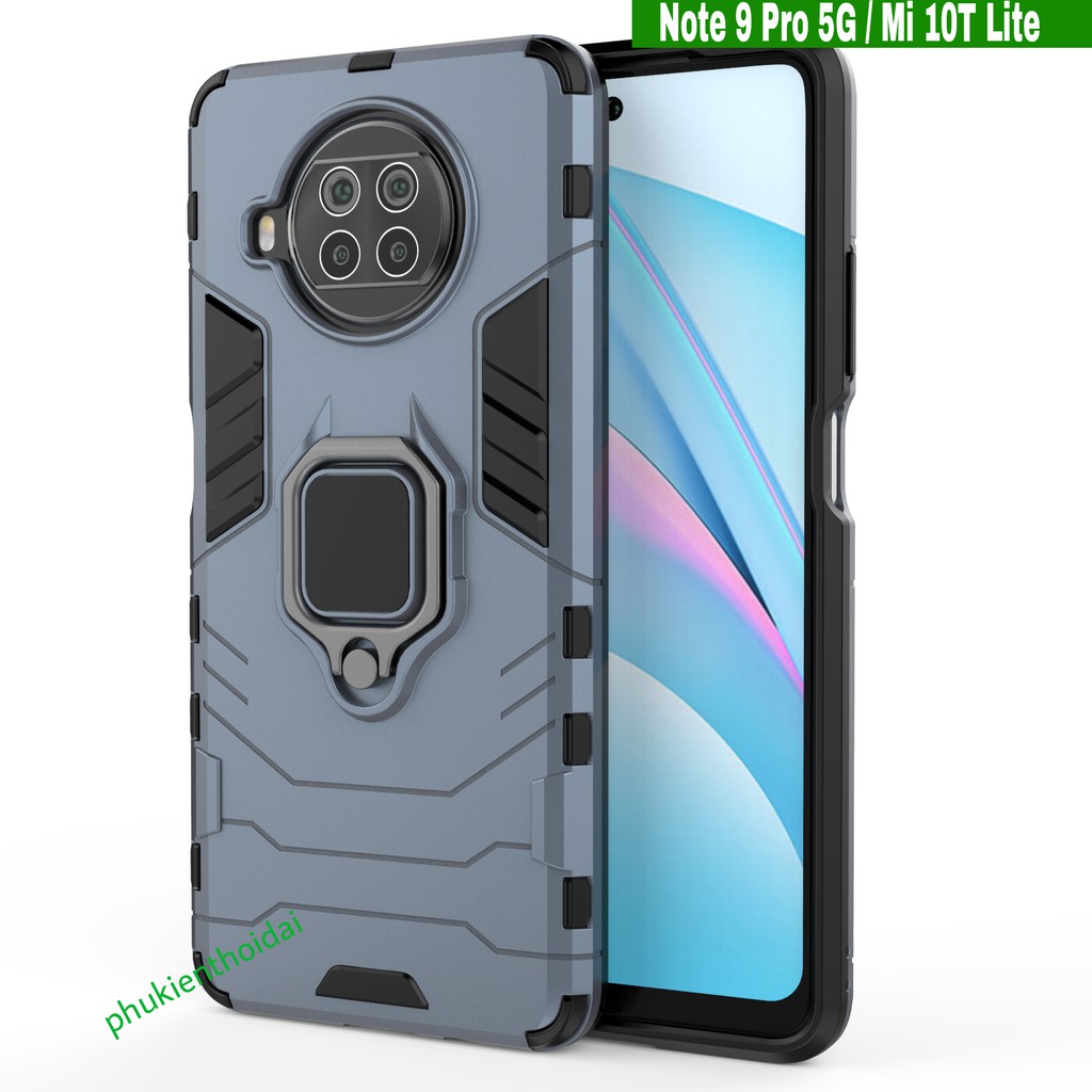 Ốp lưng Redmi Note 9 Pro 5G / Mi 10T Lite / Note 10 Pro / Note 11 Pro Iron Man Iring chống sốc cao cấp giá đỡ xem phim