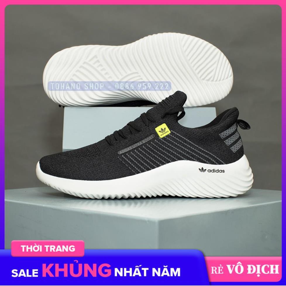 Giày Sneaker Nam Giày Thể Thao Nam D30 Màu Đen Siêu Nhẹ