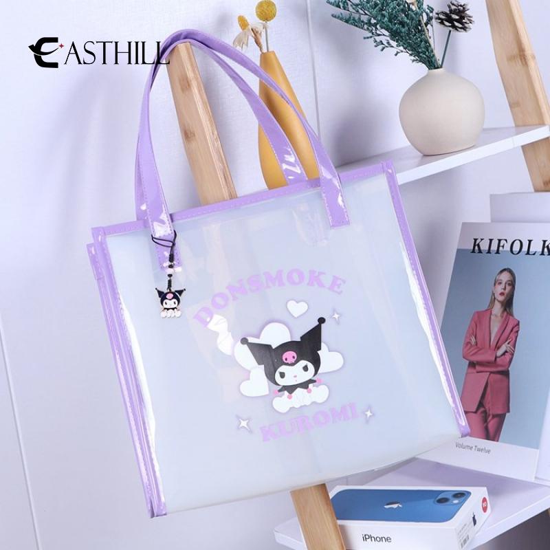 Túi Đeo Vai Trong Suốt Chống Thấm Nước Họa Tiết Hoạt Hình Cinnamoroll My Melody Kuromi Dễ Thương