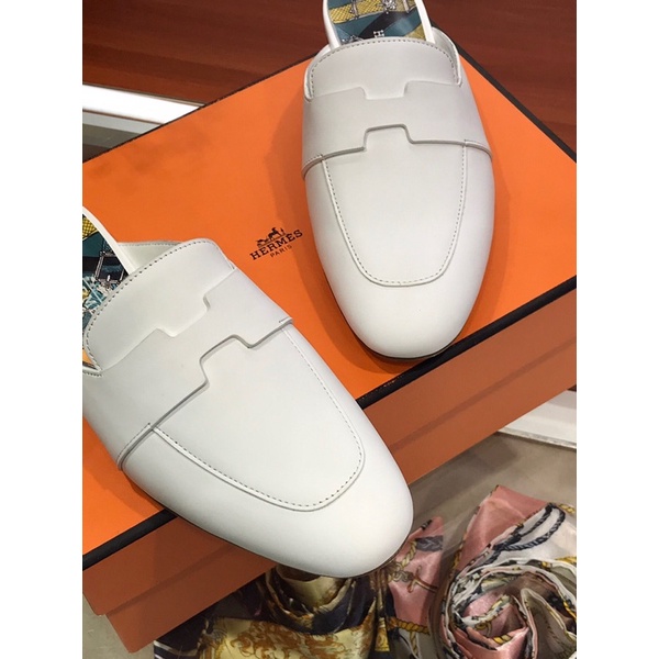 Giày sục nữ thương hiệu Hermes Catena HM da thật cao cấp mẫu mới