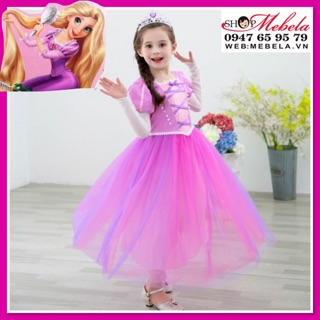 🎀 Váy công chúa Tóc mây Rapunzel cho bé