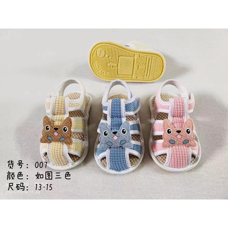 Dép tập đi đế kếp quai dán (đế cao su chống trượt)