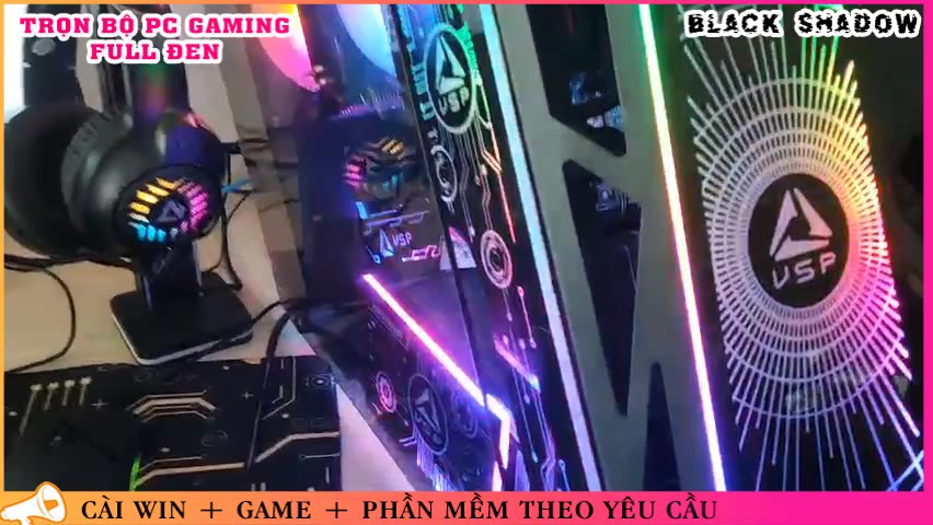 Full bộ PC LED gaming I7 màn 24 inch phẳng 75hz, phím chuột cơ - New bảo hành 12T | BigBuy360 - bigbuy360.vn