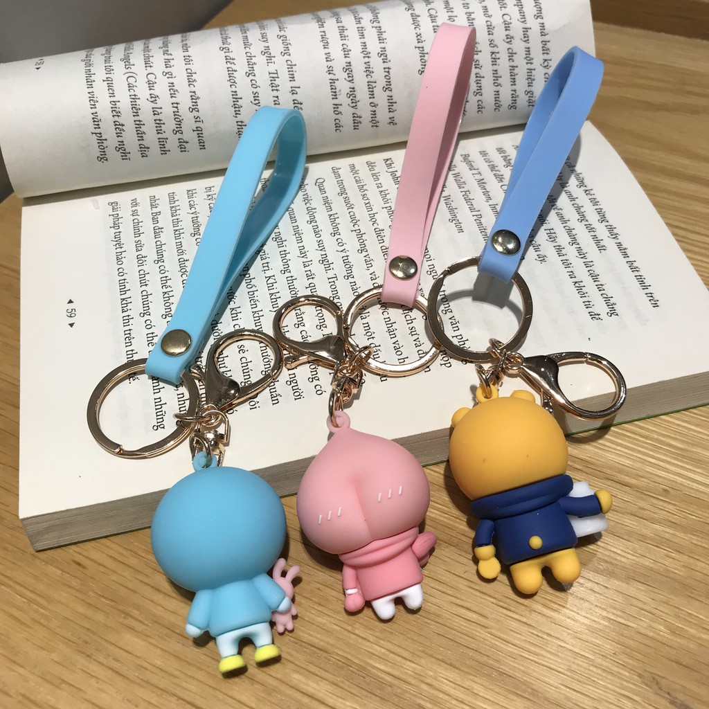 Móc khóa KAKAO TALK siêu đẹp - Móc khóa gấu, vịt và đào