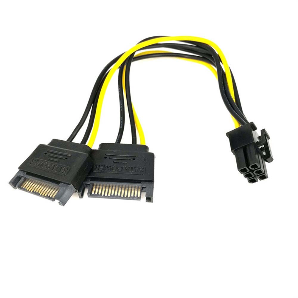 Cáp Chuyển Đổi Nguồn Sata 15pin Sata 6 / 8 Pci-E 15-pin Sang 8 Pin 2x15pin Sata Sang 6 / 8 Pin