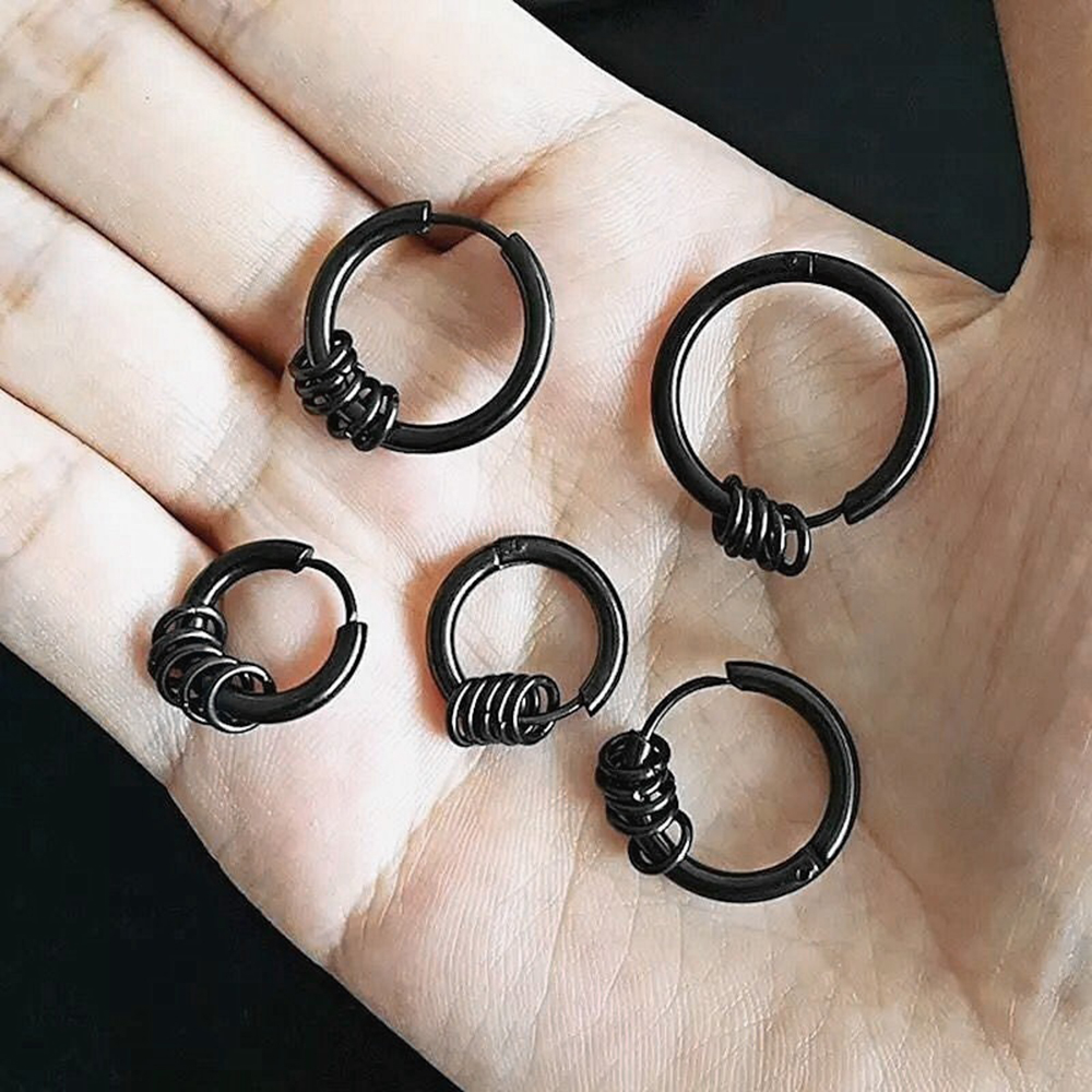 Hoa Tai Dáng Tròn Bằng Thép Không Gỉ Cho Nam Và Nữ