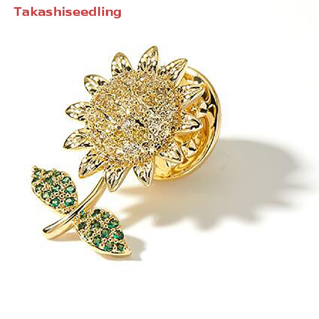 Ghim Cài Áo Hình Nơ / Hoa Hướng Dương Đính Đá Pha Lê Thanh Lịch