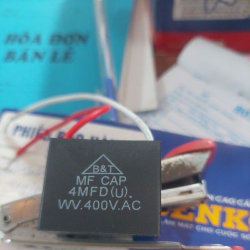 Tụ Quạt CBB61 2 Dây 400VAC Các Loại 4uF 6uF  8uF  10uf