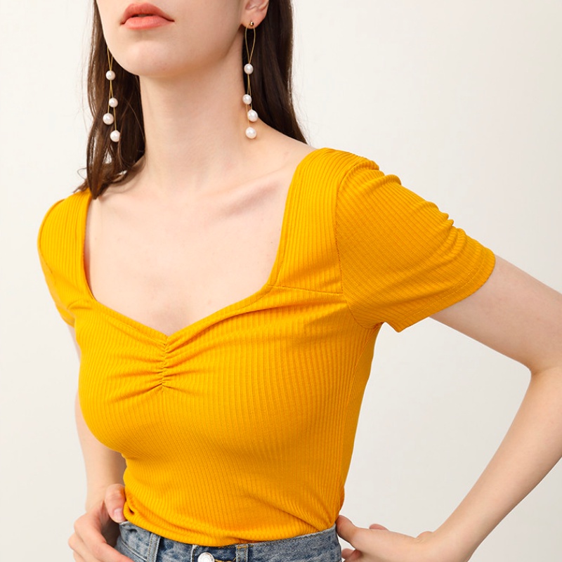 Áo thun gân, ôm body, kiểu len tăm, áo mặc đi chơi Yuri | BigBuy360 - bigbuy360.vn