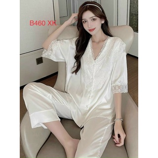 Bộ lụa mặc nhà phối ren cao cấp Quảng Châu