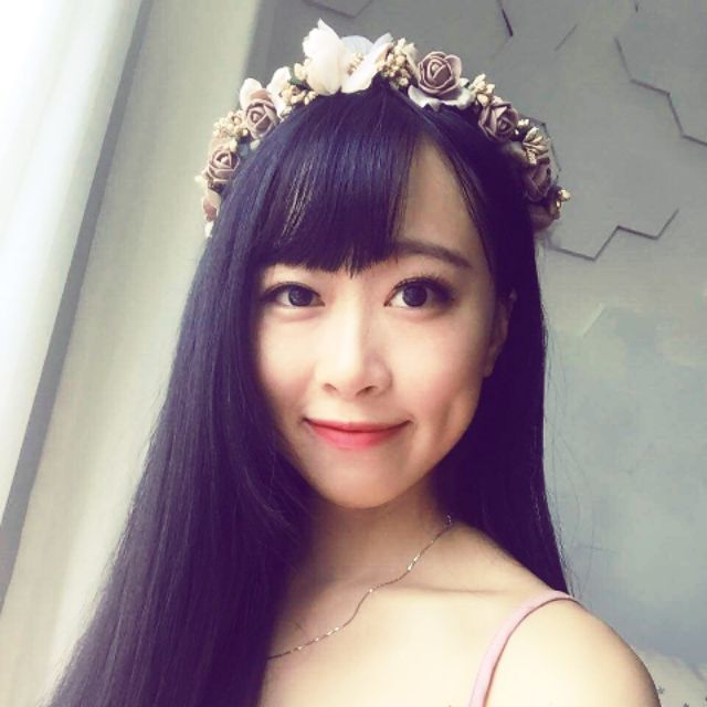 Vòng hoa đội đầu cô dâu/ headband/ hoa hồng vintage dầy hoa cỡ to y hình Rosa