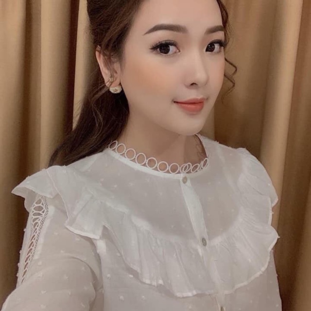 Áo sơ mi chấm bi nổi zara