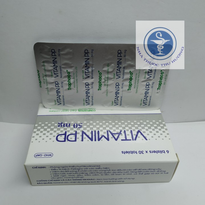 Vitamin PP hộp 6 vỉ x 30 viên | Thế Giới Skin Care