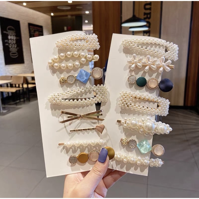 Kẹp tóc đính đá  ❤️[Set 5 chiếc]❤️Cặp tóc mái -đẹp siêu hot TT212