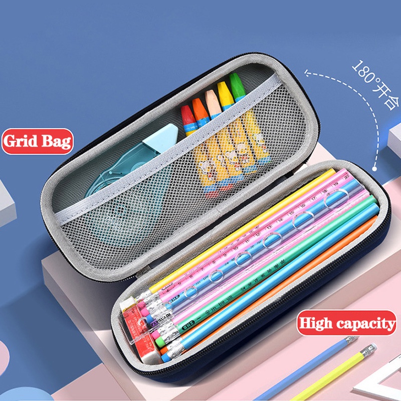 Kawaii Hộp Đựng Bút Chì Sức Chứa Lớn In Hình 3D Dễ Thương Cho Bé Gái Đi Học