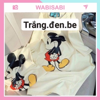 [ẢNH THẬT/SẴN] 🦋 Áo thun nữ chất cotton mềm 🦋 Phông tay lỡ hoạ tiết gấu Mickey form rộng - Wabisabi29