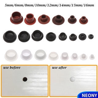 50 Nút Bịt Lỗ Khoan Bằng Nhựa Màu Neony