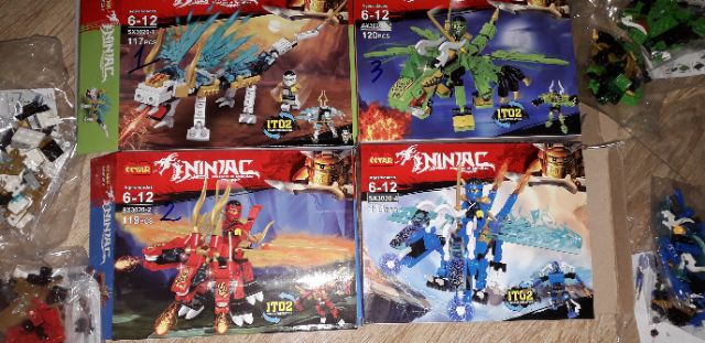 Combo 4 hộp lắp ráp Lego Ninjac rồng 3020 trọn bộ