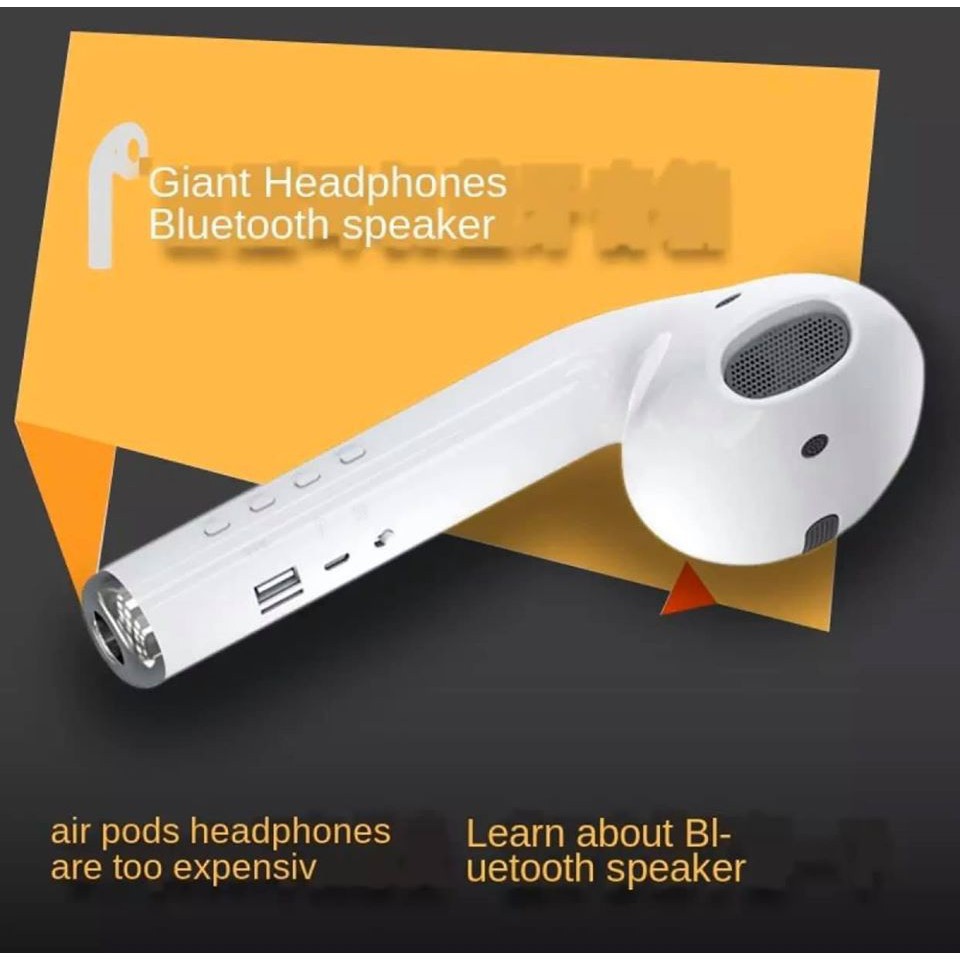 Loa Bluetooth Không Dây Hình Tai Nghe Airpod MK101 Siêu To Độc Đáo - Loa Bluetooth Mini Cầm Tay Để Bàn