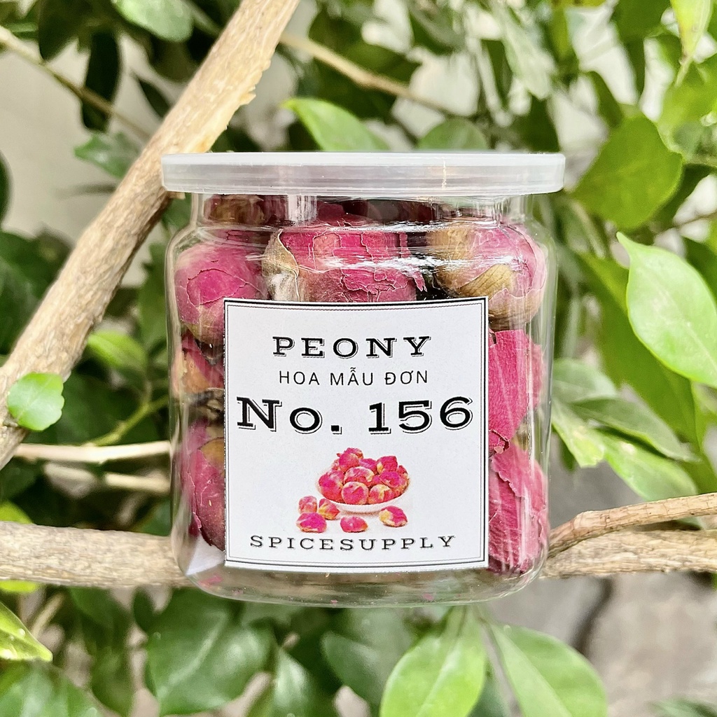 Peony - Trà hoa mẫu đơn SPICESUPPLY Việt Nam sấy khô thượng hạng Hũ 40g
