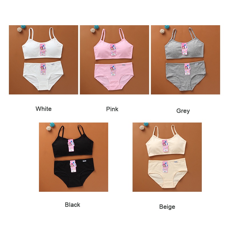 Set áo ngực MICHLEY cotton màu trơn không gọng đơn giản cho nữ