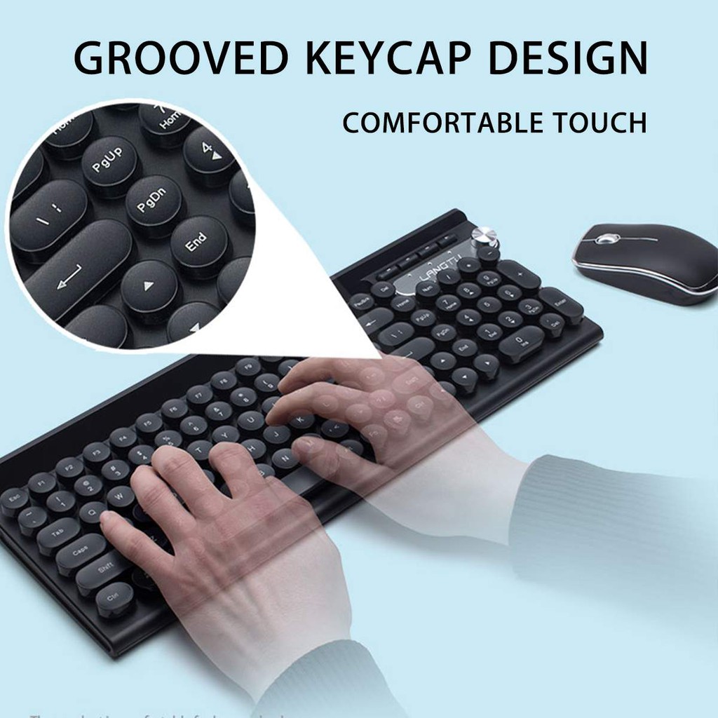 Combo Bộ Bàn Phím Và Chuột Không Dây LANGTU LT500 2.4G Ergonomic Chơi Game Tắt Tiếng Chuột Bàn Phím Đa Phương Tiện | BigBuy360 - bigbuy360.vn