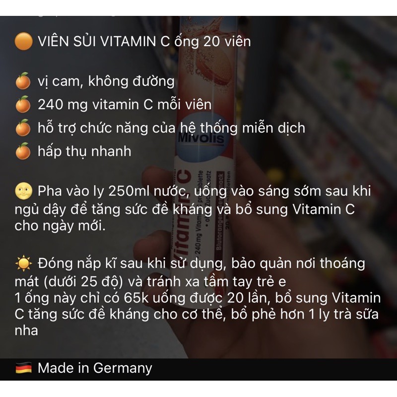 VIÊN C SỦI ĐỨC | Thế Giới Skin Care