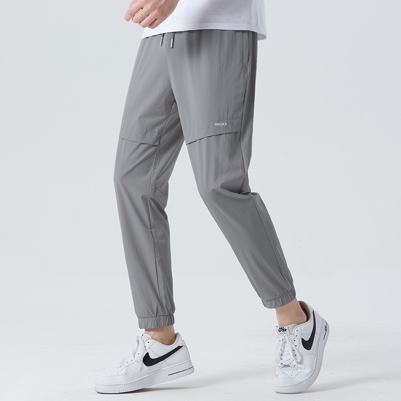 Quần Thể Thao Vải Lụa Lạnh Nylon Dáng Ôm Phối Khóa Kéo Thời Trang Hàn Quốc Cho Nam | BigBuy360 - bigbuy360.vn