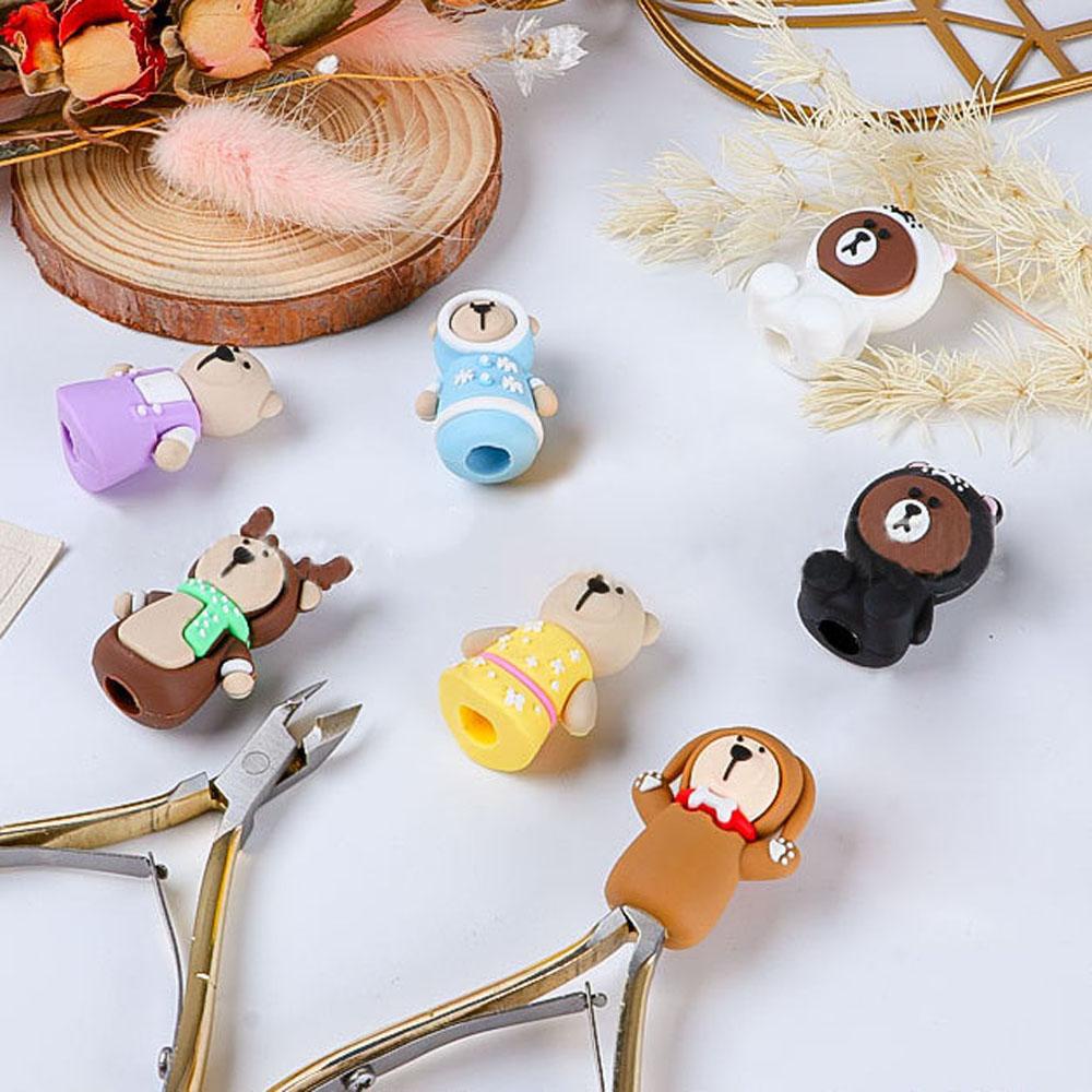 Dyruidoj Vỏ Bọc Bảo Vệ Hộp Đựng Kéo Cắt Móng Vuốt Hình Gấu Nhật Bản Phong Cách Ins