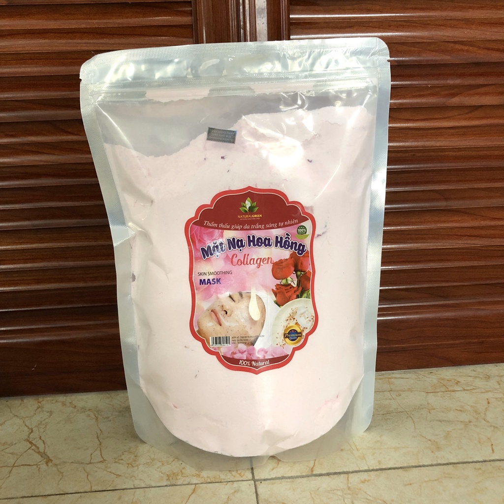 500 gr Mặt nạ hoa hồng collagen làm trắng da, căng bóng và dưỡng ẩm cho làn da