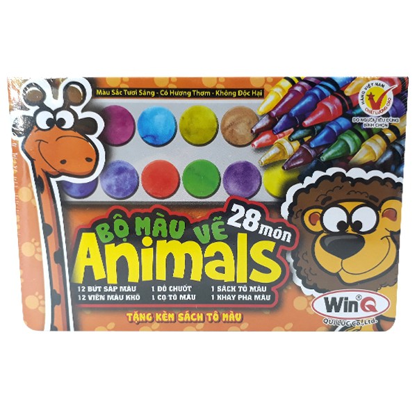 Sáp Màu WinQ Animals 12 Màu - AN01