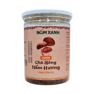 Chà Bông Nấm Hương Nguyên Vị Thuần Chay (Hũ 150gr) - Nấm Xanh