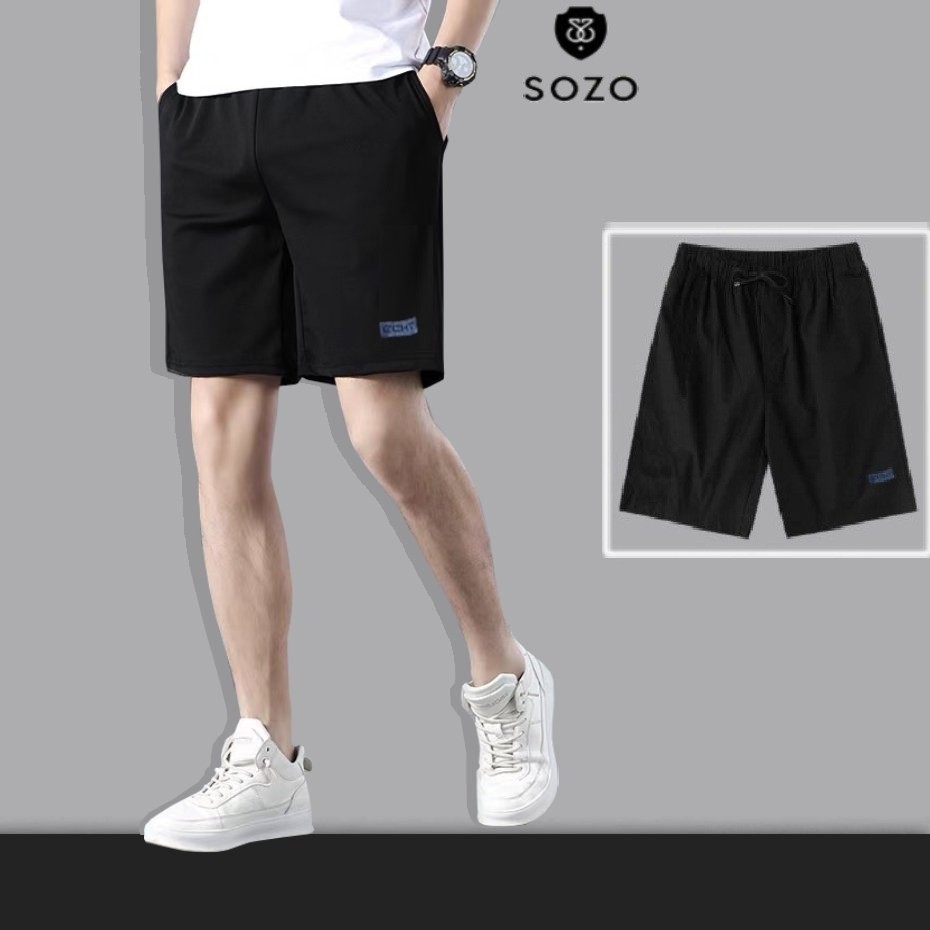 Quần Shorts Nam Nữ Unisex Chất Vải Thun Trơn Logo Xanh MSH002TH