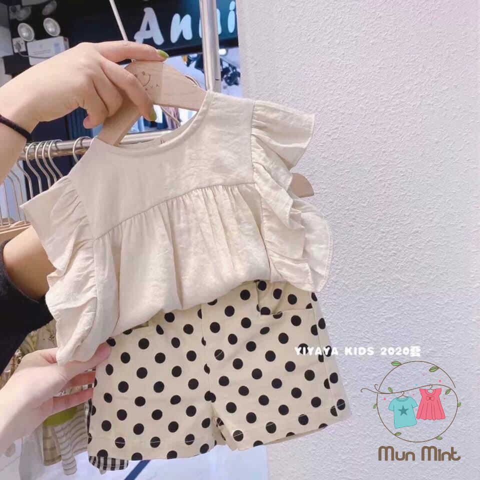 Bộ cánh dơi quần chấm bi - HÀNG LOẠI 1