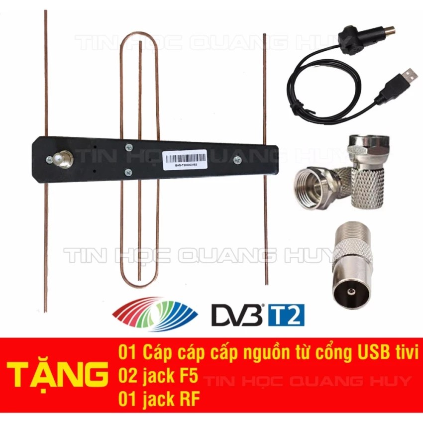 Anten Bas T2 có mạch khuếch đại dùng cho tivi tích hợp DVB T2