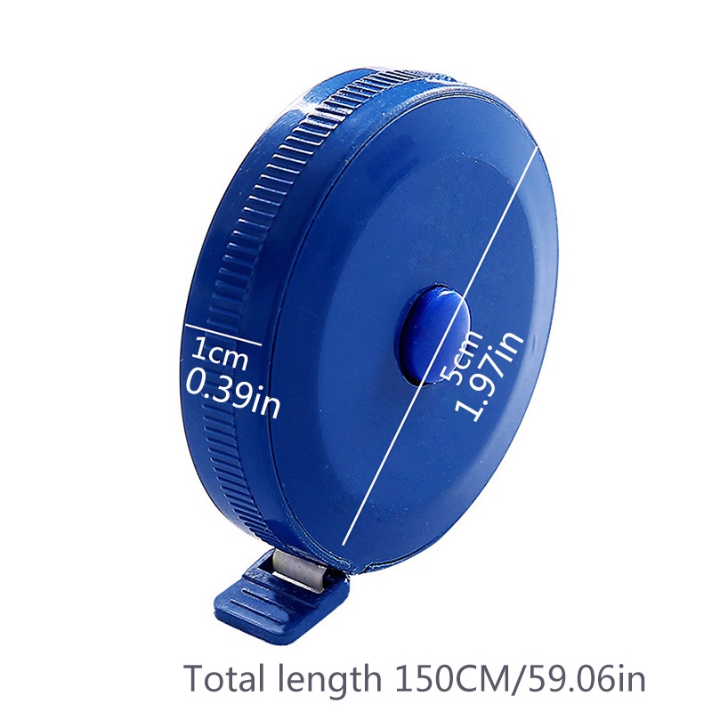 Thước dây cuộn 1.5m mini bằng nhựa thu gọn màu sắc ngẫu nhiên