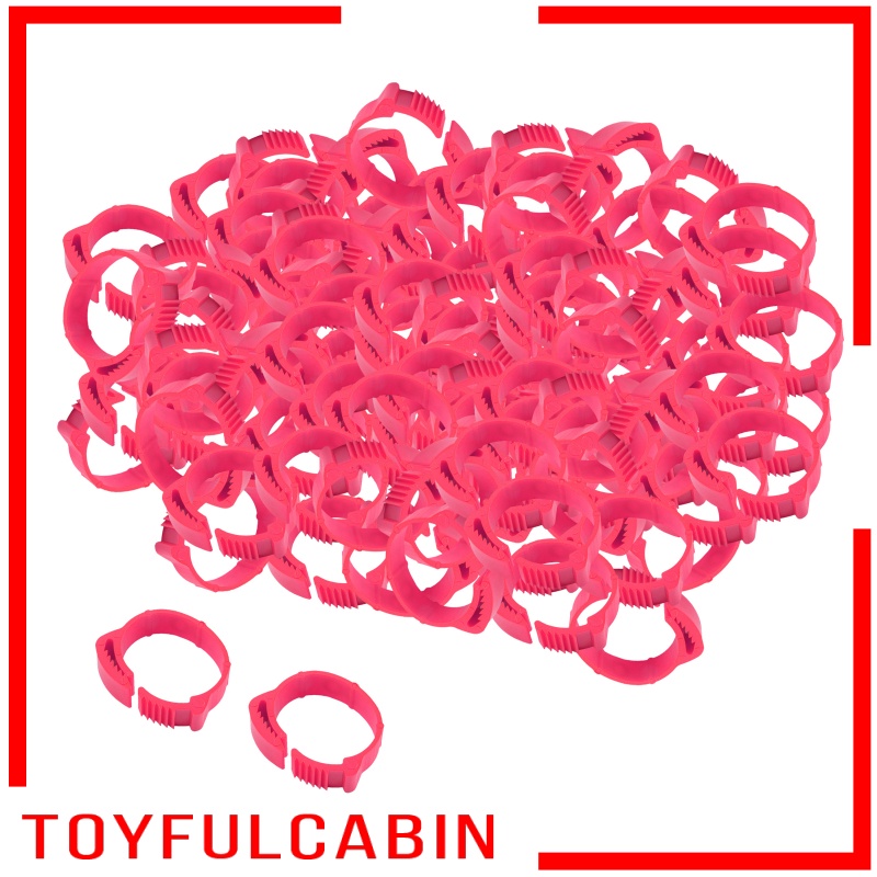 Set 100 Vòng Kẹp Chân Gà Vịt / Vịt Bằng Nhựa Tiện Dụng
