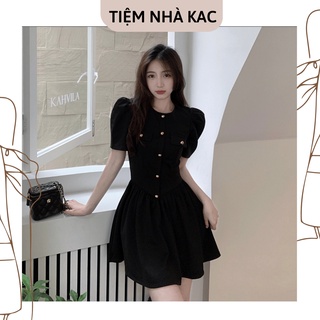 [ Hàng Thiết Kế Cao Cấp[ Đầm Váy Ô Lỗ Cổ Tròn Dáng Xòe Túi Nắp 2 Lớp, có sẵn TIỆM NHÀ KAC