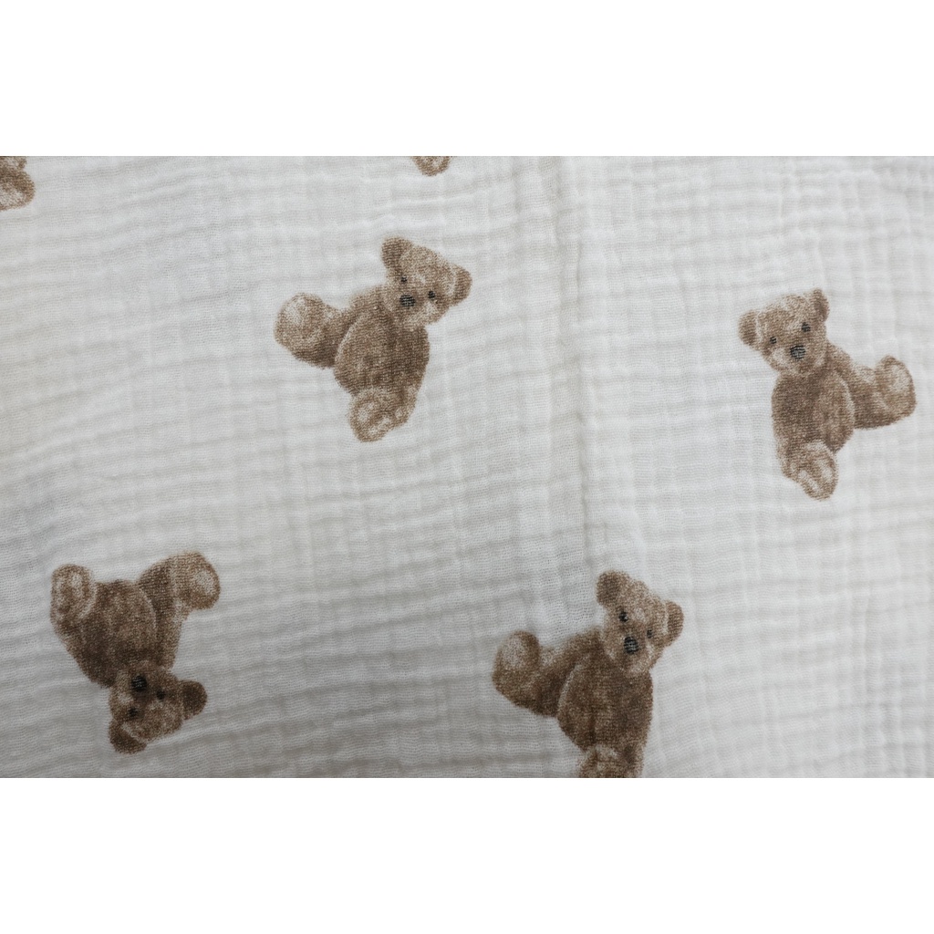 (Hàng thiết kế) Áo khoác mỏng hoạ tiết gấu nâu dễ thương cho bé_Haaro Babies_Baby Bear Cardigan