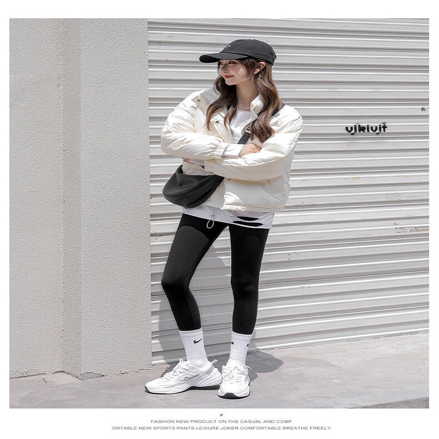 Quần Legging Nữ Dài Túi Ốp Sau𝐒𝐈𝐄̂𝐔 𝐑𝐄̉Quần Lengging Cạp Cao Chất Cotton Siêu Dai Co Dãn Tốt Lên Dáng Chuẩn Đẹp
