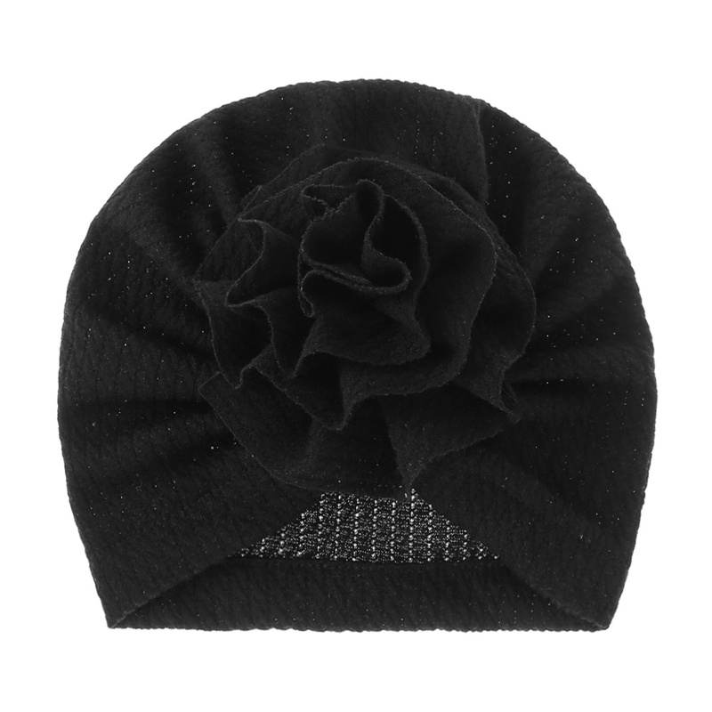 Mũ Beanie Đan Len Màu Trơn Đính Nơ Lớn In Họa Tiết Hoa Hướng Dương Kẻ Sọc Gân Cho Bé Sơ Sinh