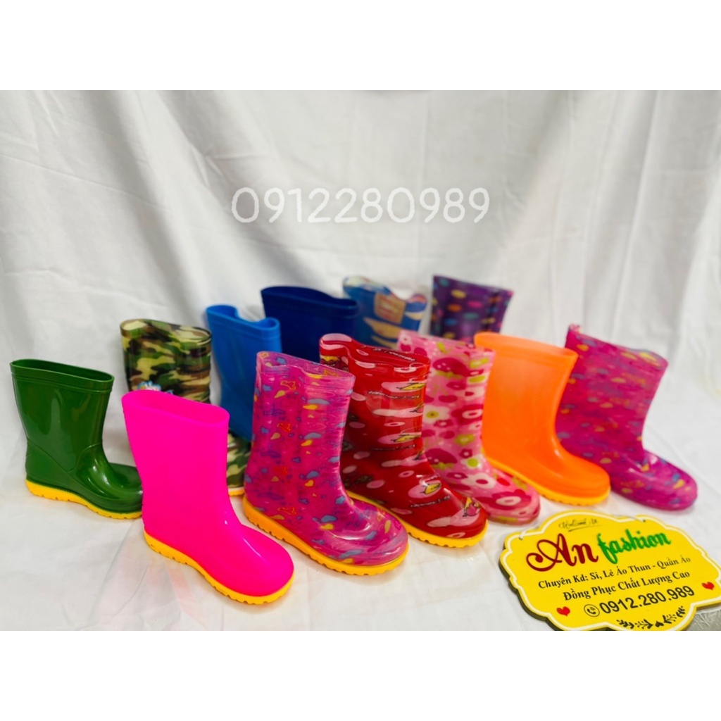 Ủng đi mưa cho bé, Ủng cao su trẻ em cao cấp _ Hình chụp thật