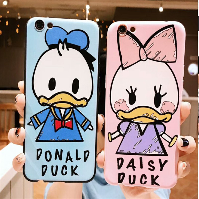 oppo Couple Phone Case cute Cartoon Soft Silicone Back Cover Donald Duck