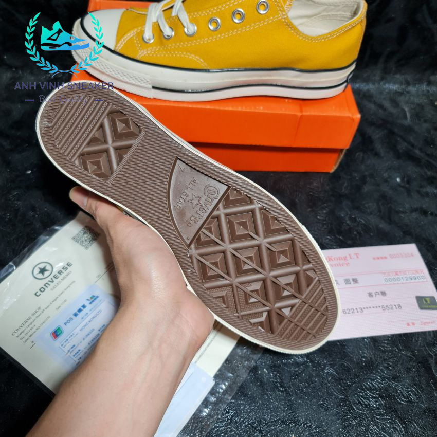 Giày Converse 1970s vàng nam nữ cổ thấp