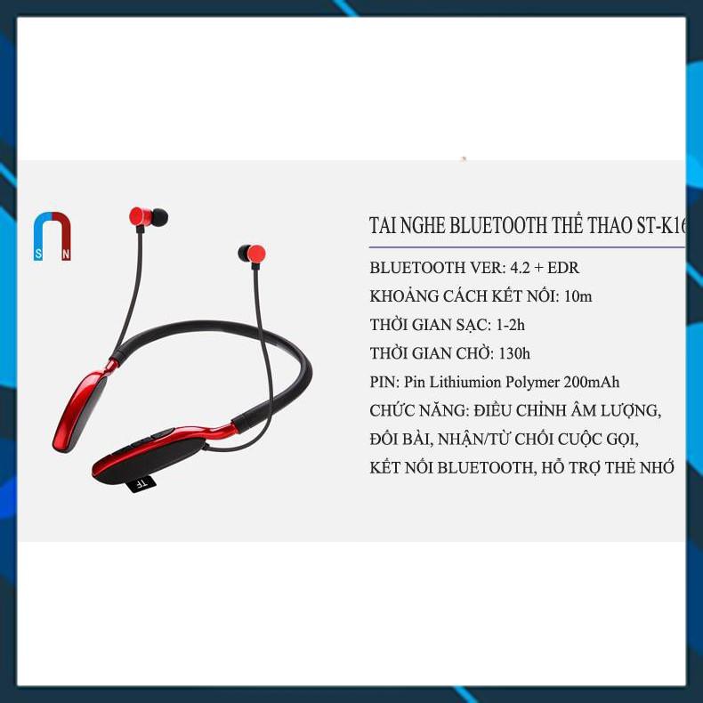 [SIÊU PHẨM 2019] Tai Nghe Bluetooth ST-K168 Chính Hãng Kiểu Dáng Thể Thao, Tích Hợp Chế Độ Nghe Gọi Rảnh Tay Cực Đỉnh