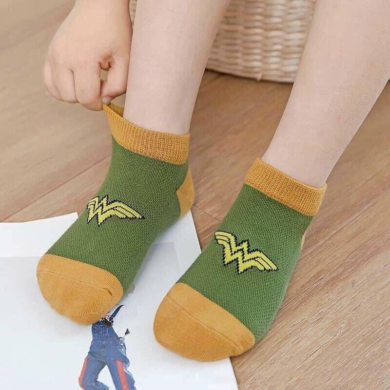 Set 1 / 5 Đôi Vớ Cotton In Hình Siêu Anh Hùng Dễ Thương Thời Trang Cho Bé Trai - SUMO KIDS