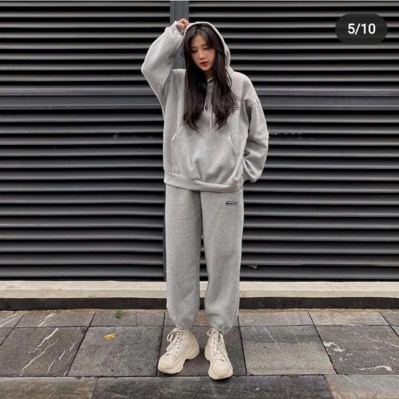 Bộ nỉ mũ cottong logo Spun HARIQUEEN